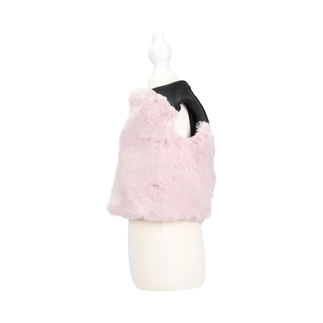 Reversible Fur Leather Jacket Pink