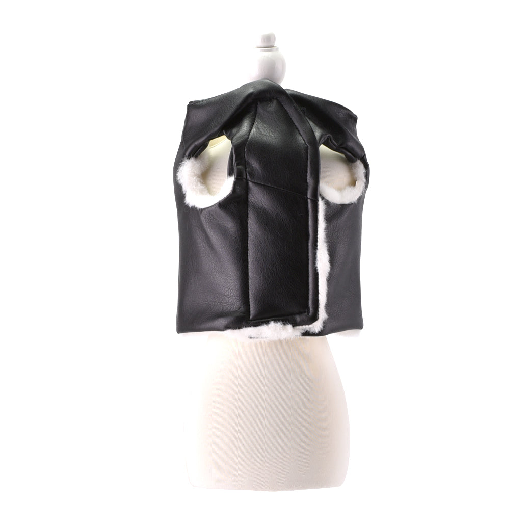 Reversible Fur Leather Jacket white