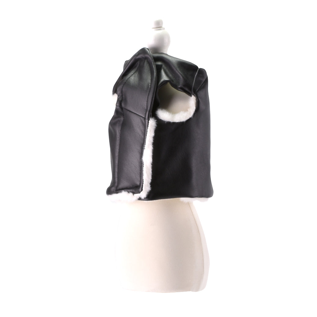 Reversible Fur Leather Jacket white