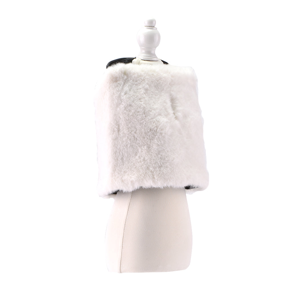 Reversible Fur Leather Jacket white