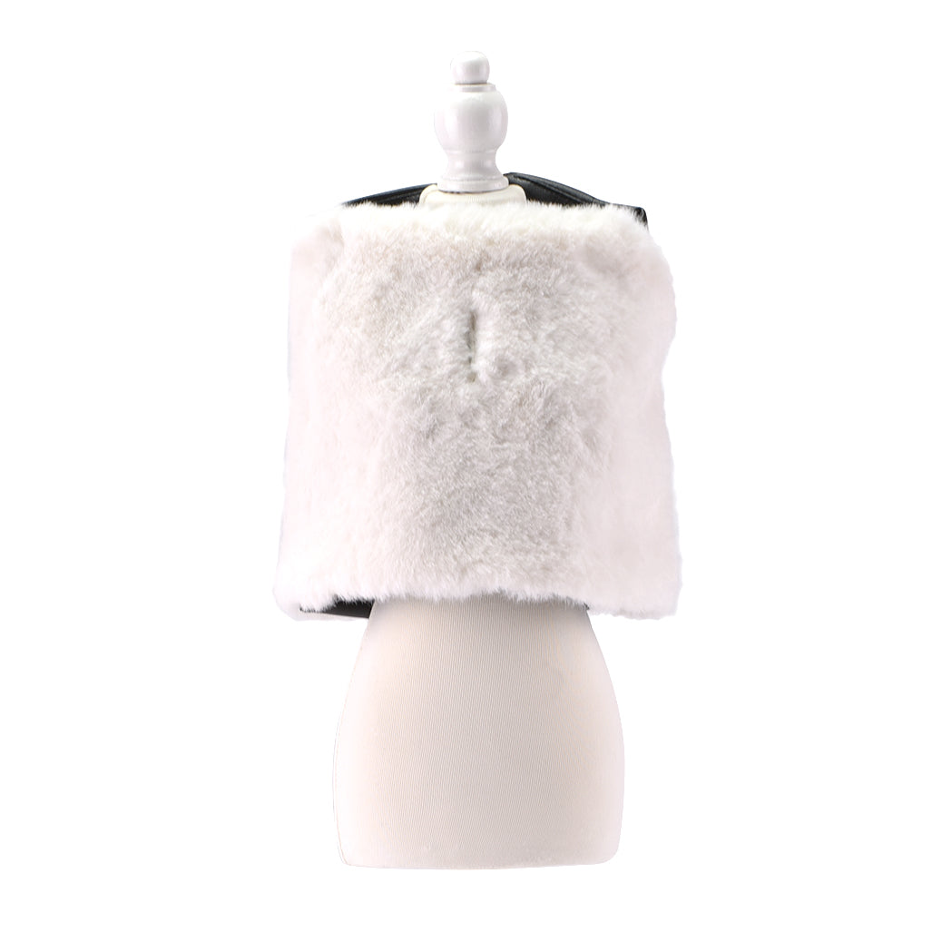 Reversible Fur Leather Jacket white