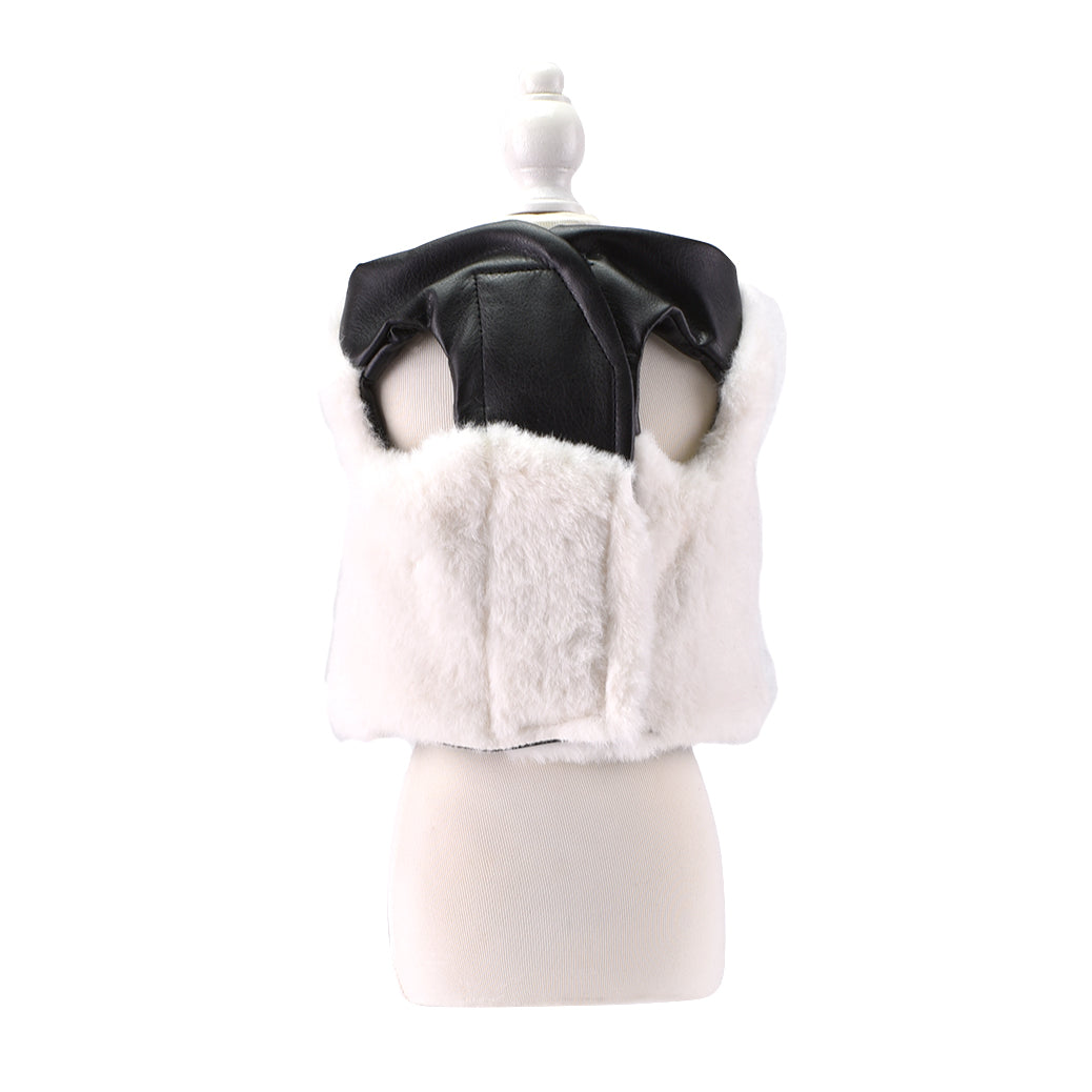 Reversible Fur Leather Jacket white
