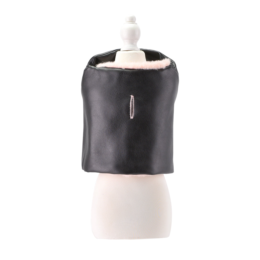 Reversible Fur Leather Jacket Pink
