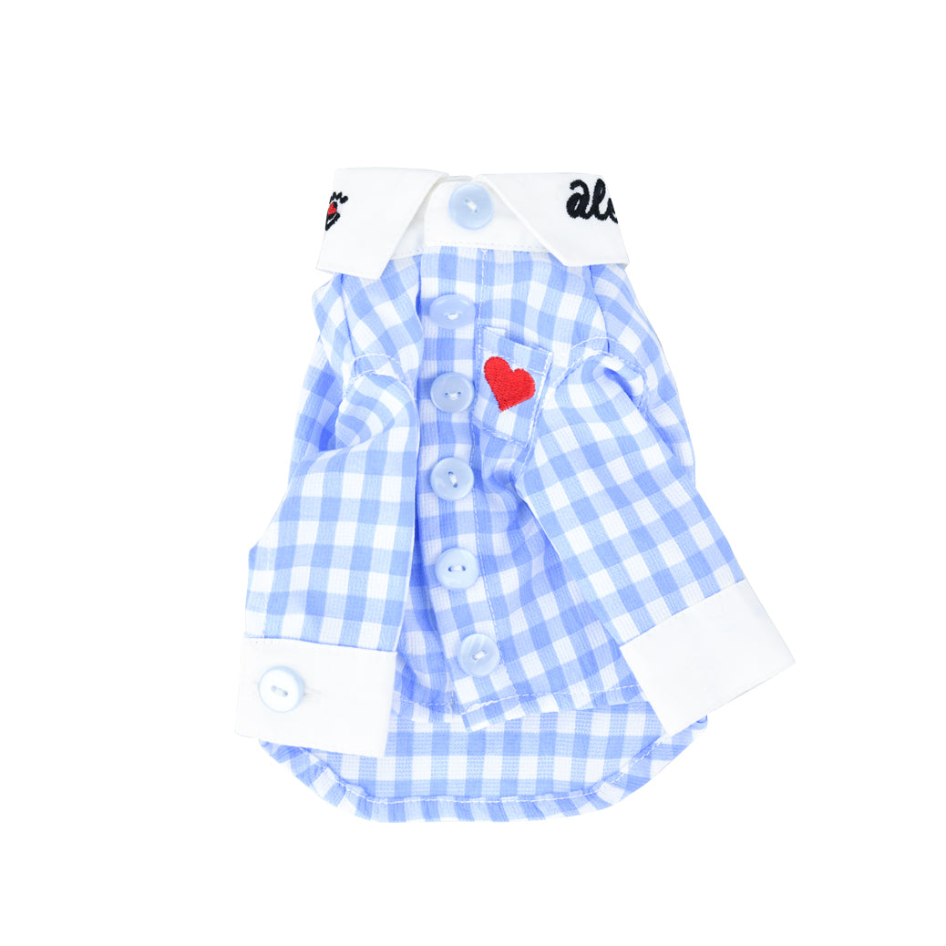 aletta オリジナル LOGOシャツ blue