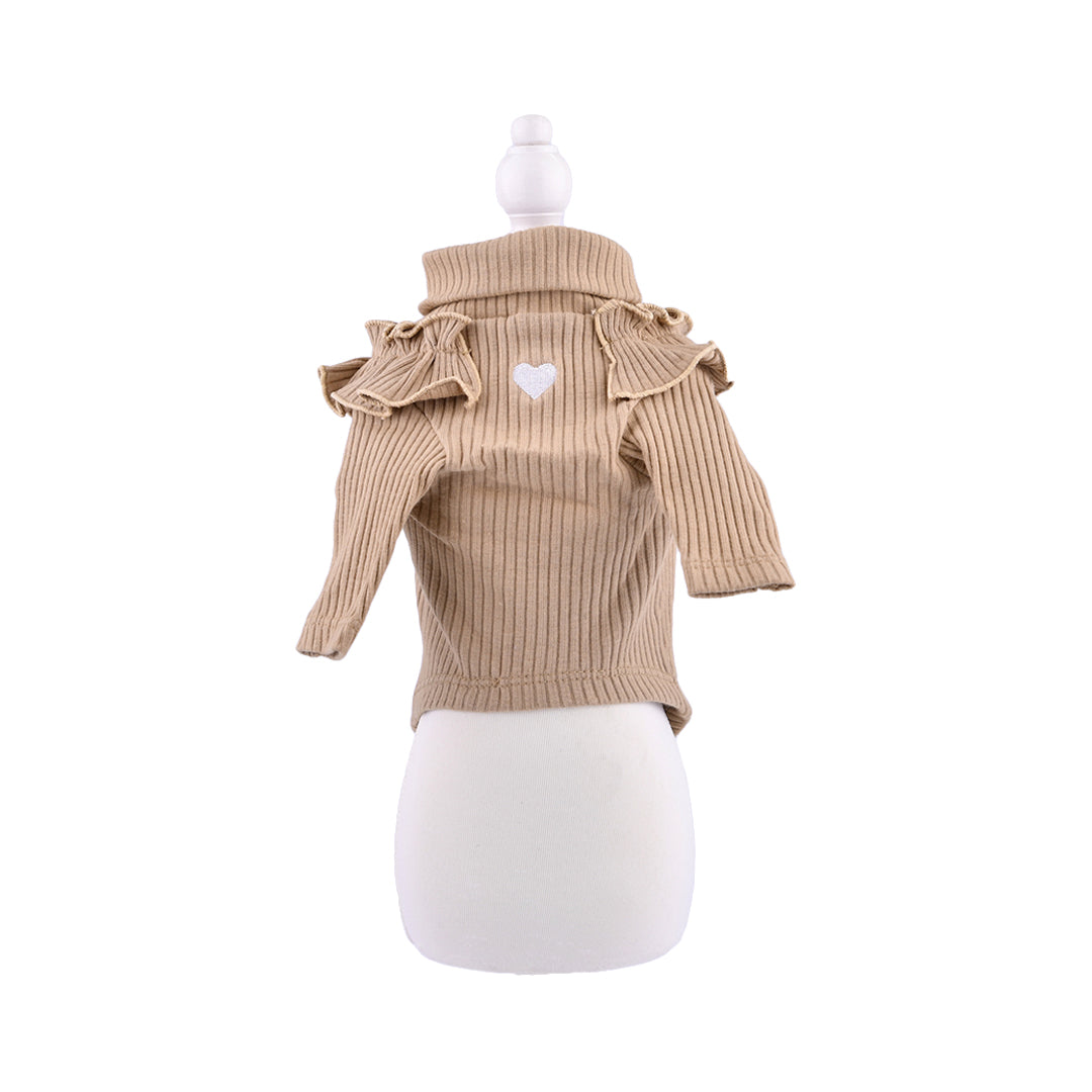 aletta オリジナル タートルニット Caramel Beige