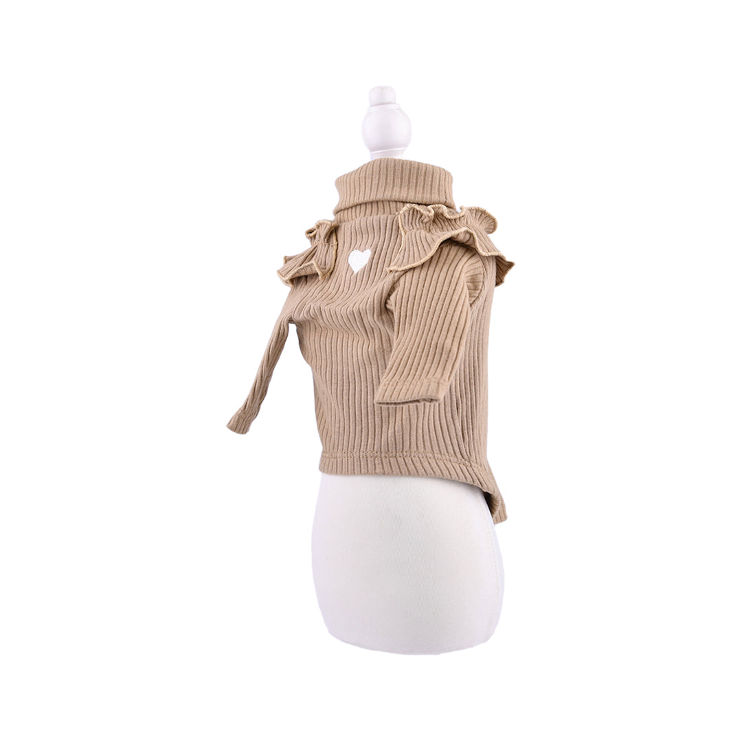 aletta オリジナル タートルニット Caramel Beige
