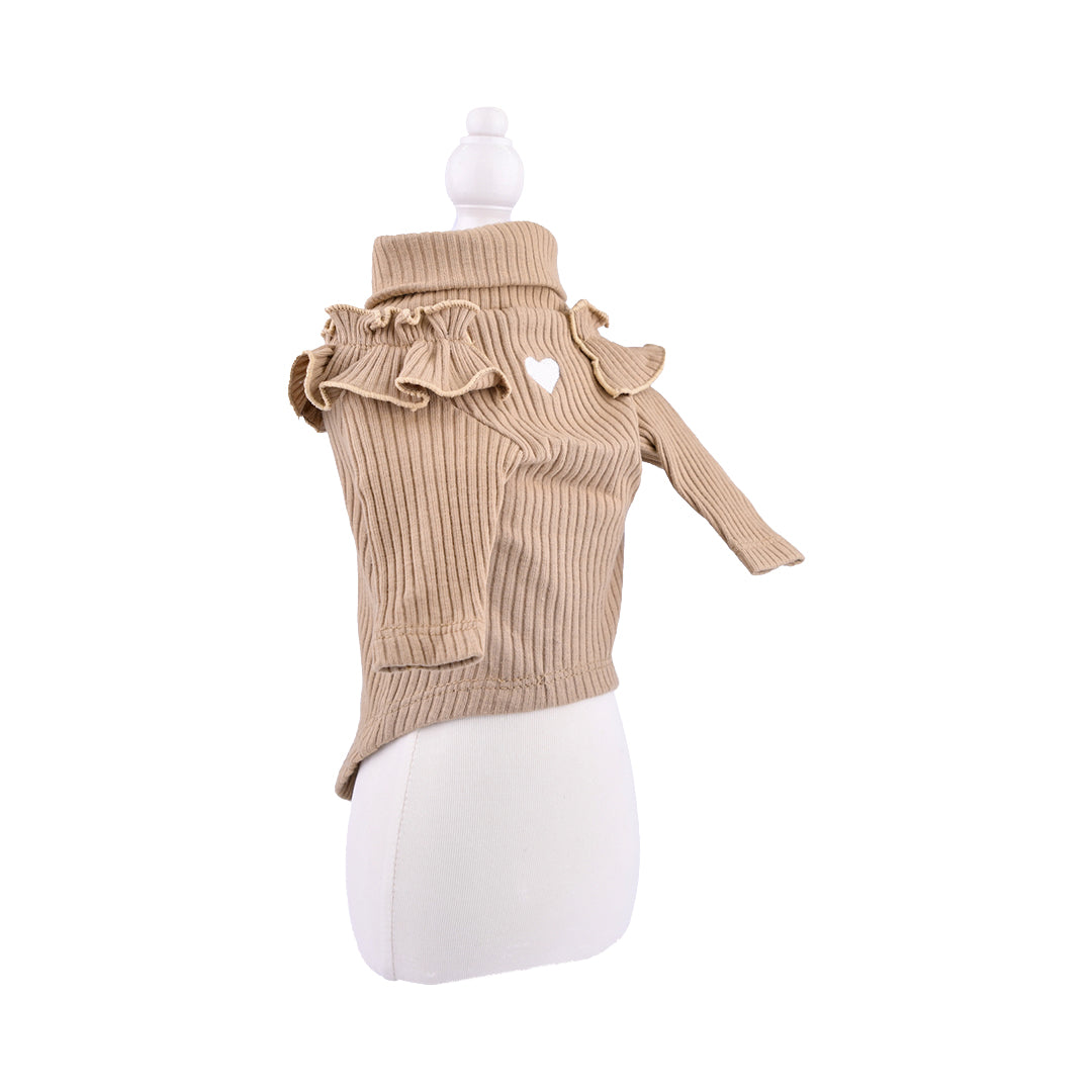 aletta オリジナル タートルニット Caramel Beige