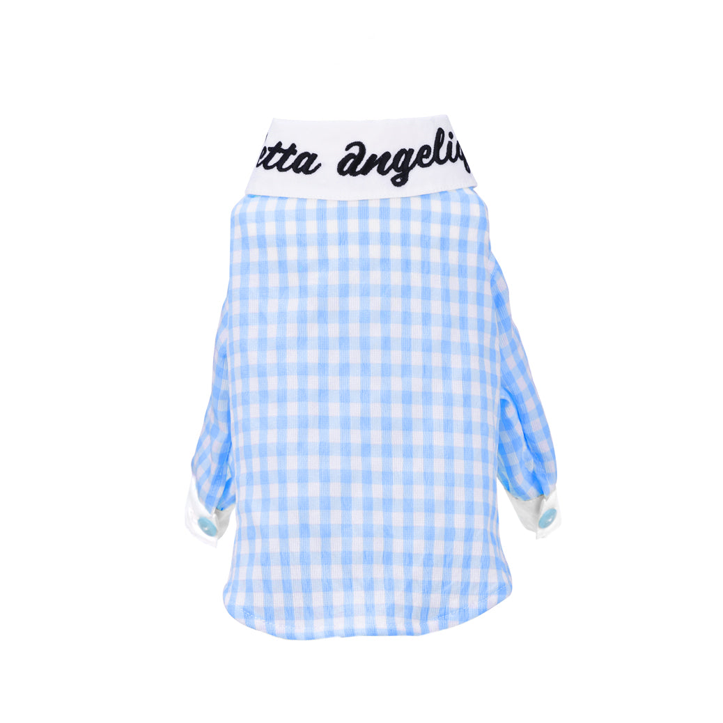 aletta オリジナル LOGOシャツ blue