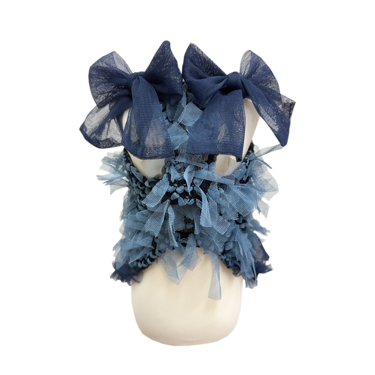 Ribbon Cascade Bustier Navy