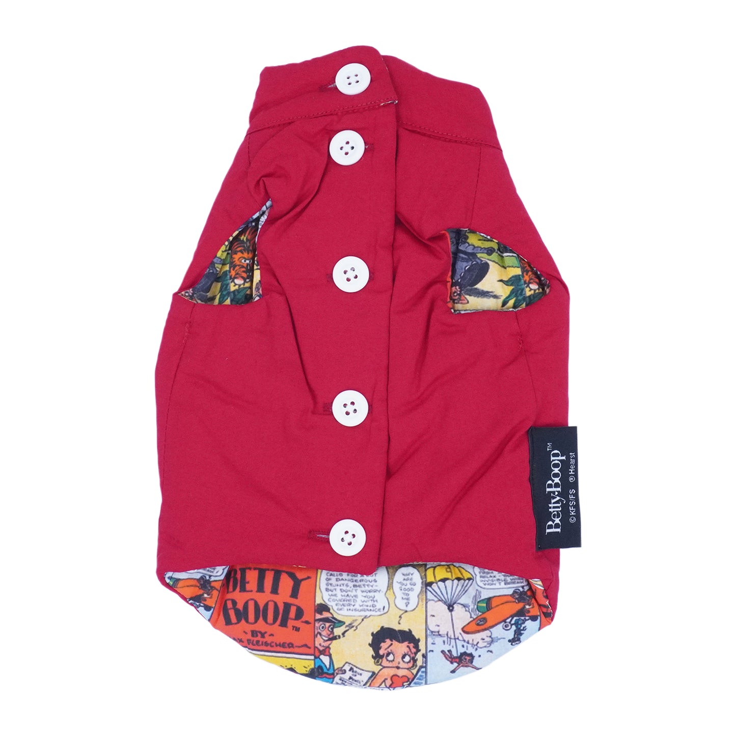 Betty boop Reversible vest red