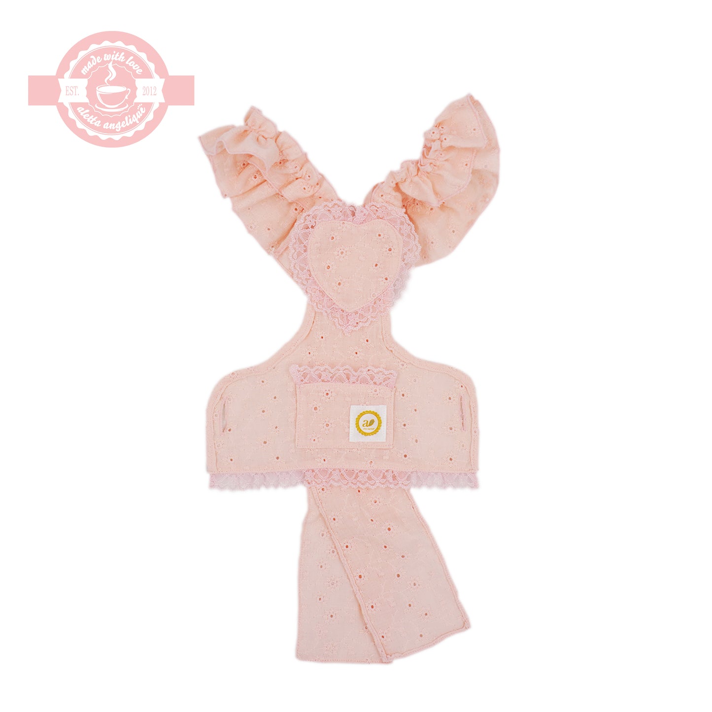 aletta angelique CAFEエプロン Strawberry pink