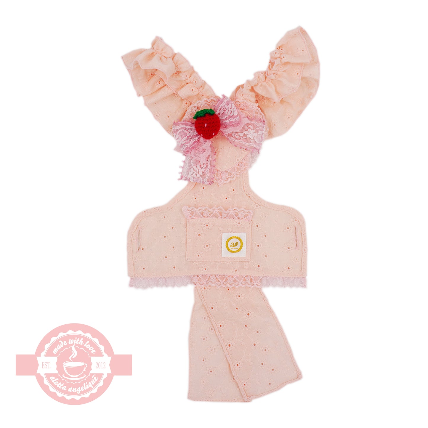 aletta angelique CAFEエプロン Strawberry pink