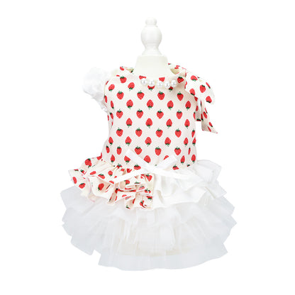 French doll ワンピース strawberry white