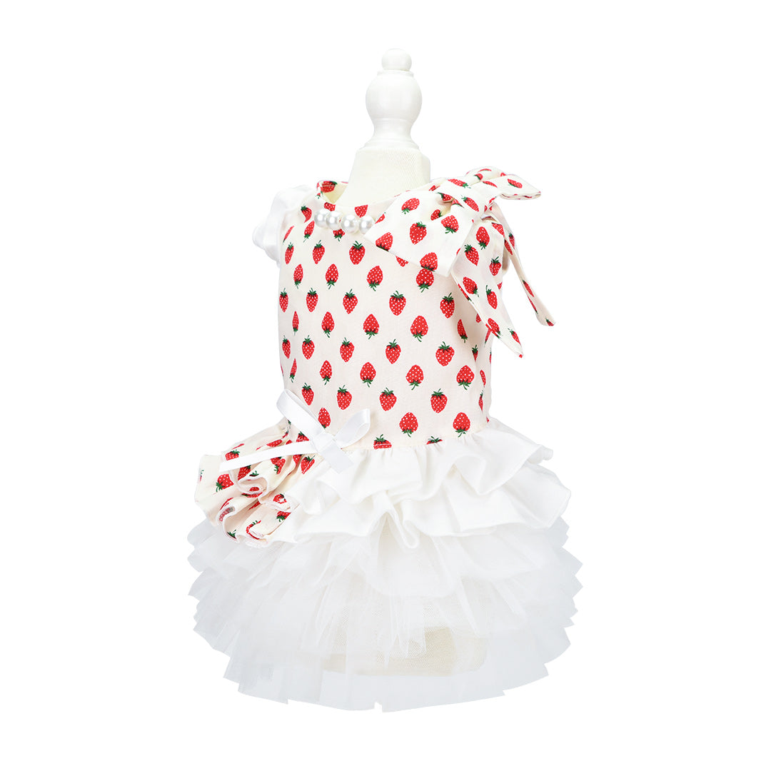 French doll ワンピース strawberry white