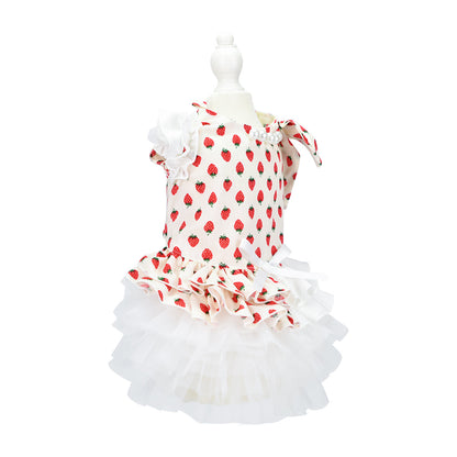 French doll ワンピース strawberry white