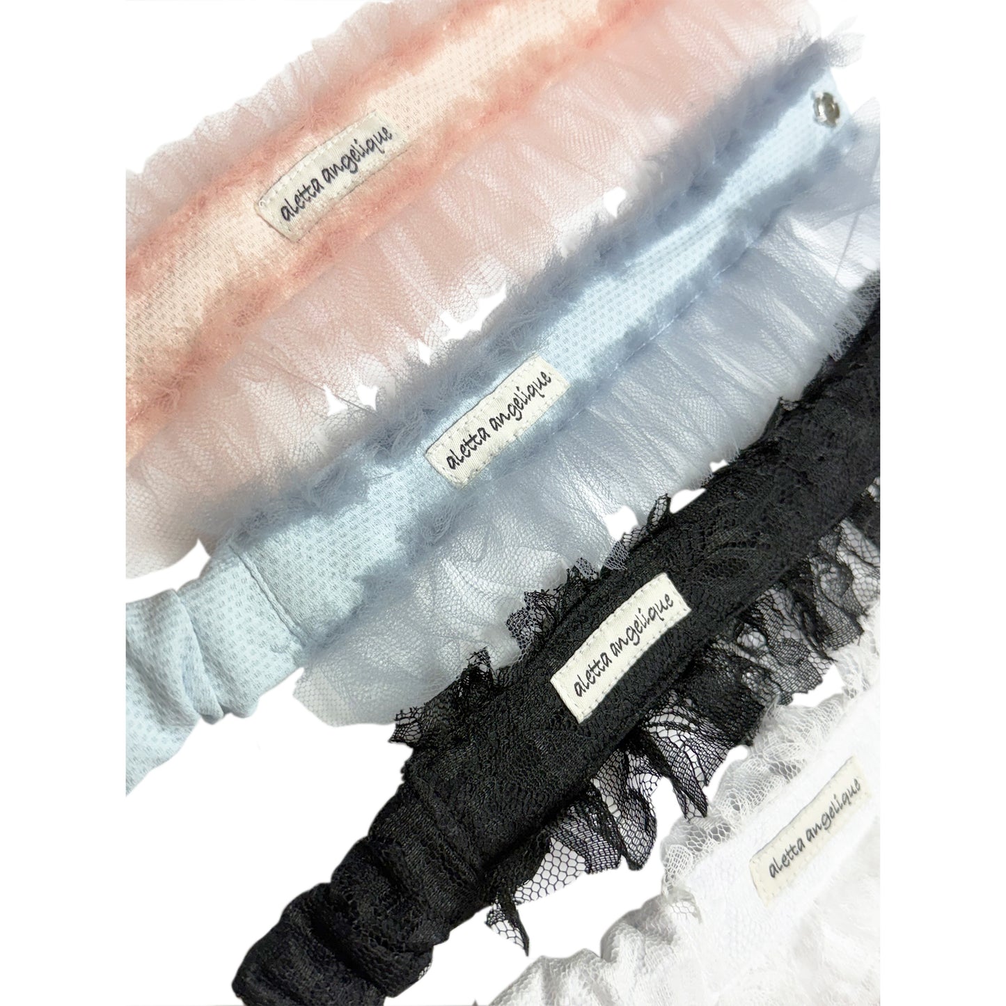 aletta COOL neck  -Airy Tulle type- Baby blue