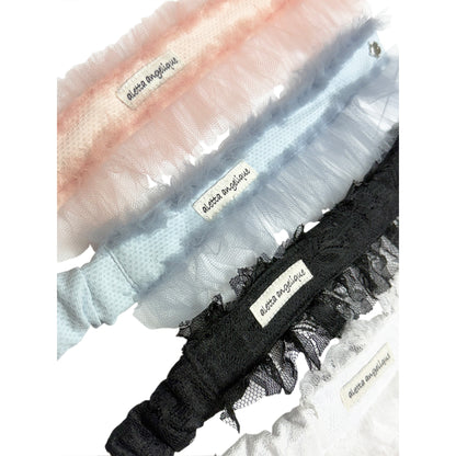 aletta COOL neck  -Airy Tulle type- Baby blue
