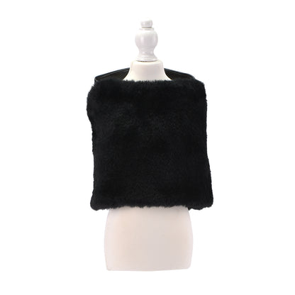 Reversible Fur Leather Jacket black