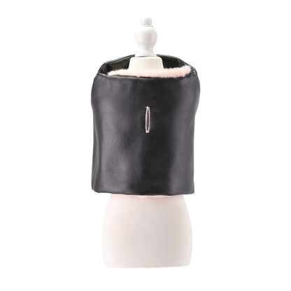 Reversible Fur Leather Jacket Pink
