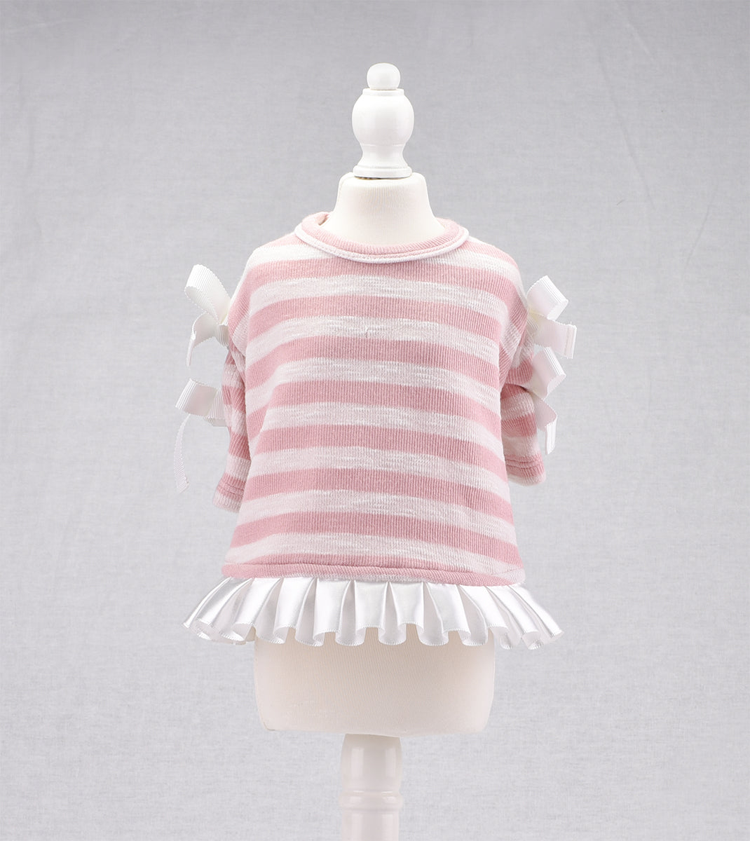 Sleeve ribbon tops pink