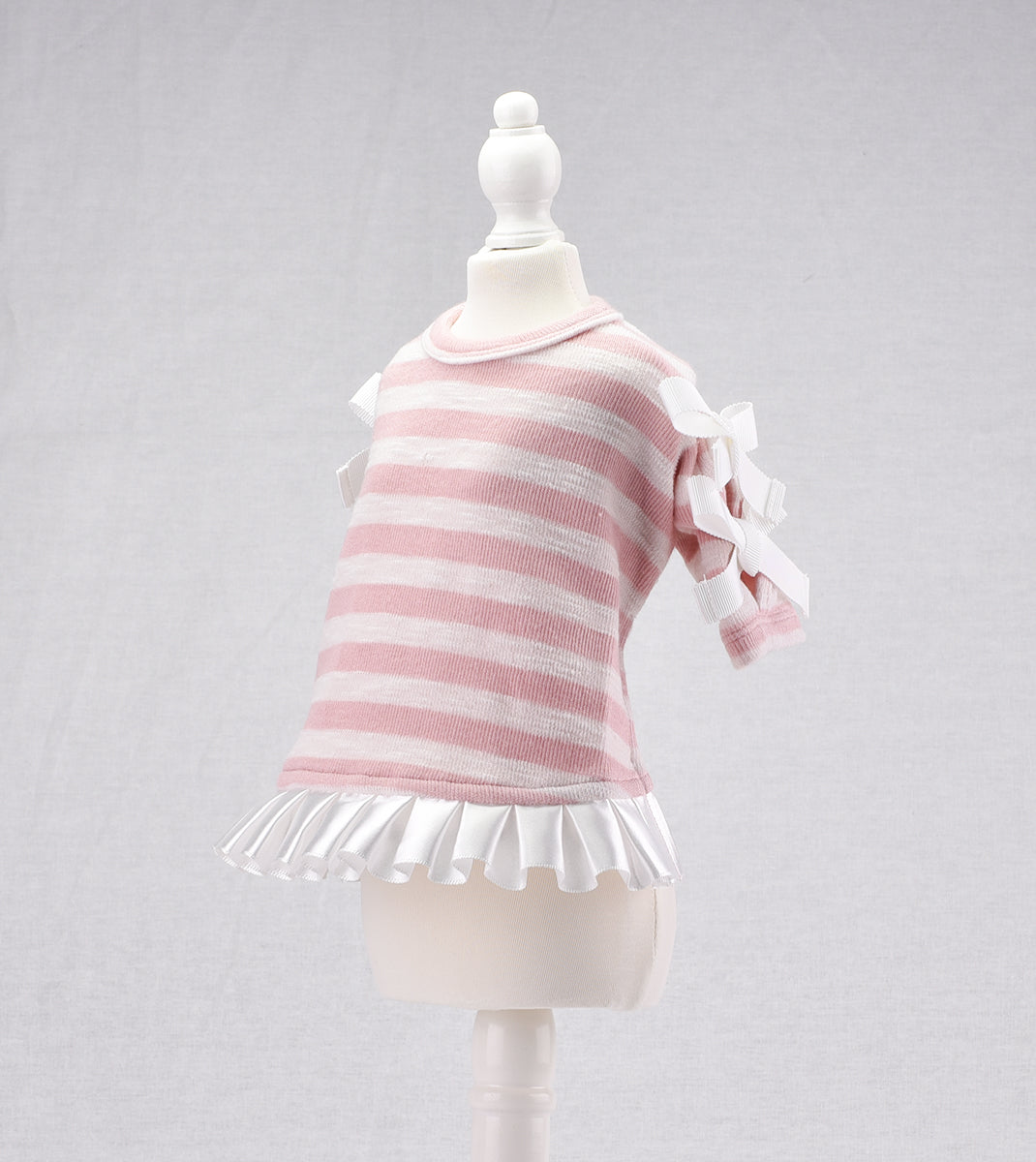 Sleeve ribbon tops pink