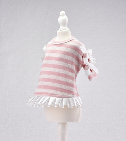 Sleeve ribbon tops pink