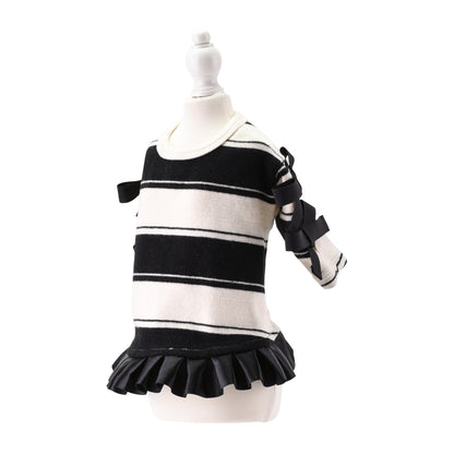 Sleeve ribbon tops black