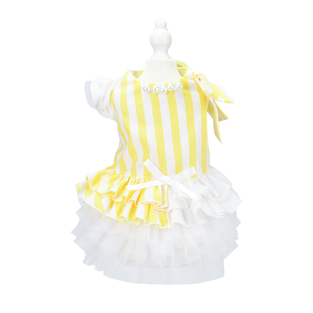 French doll ワンピース Stripe Yellow