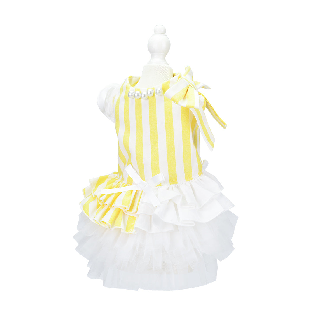 French doll ワンピース Stripe Yellow