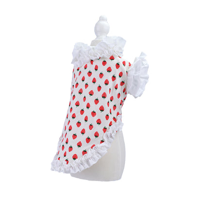 French doll シャツ Strawberry　white