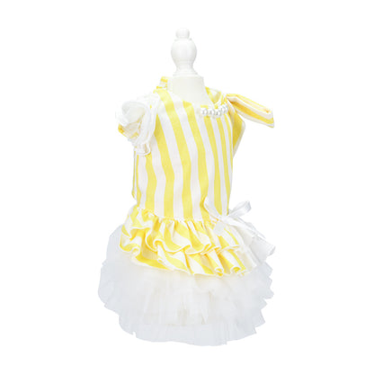 French doll ワンピース Stripe Yellow