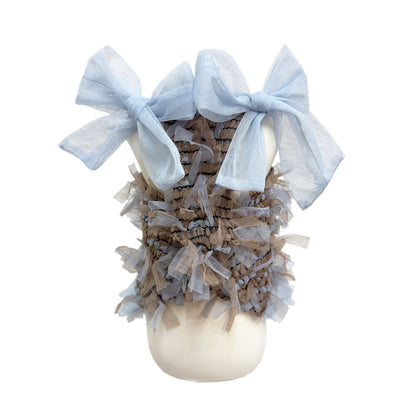 Ribbon Cascade Bustier Brown