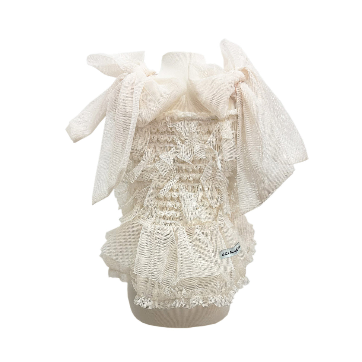 Ribbon Cascade Bustier Ivory
