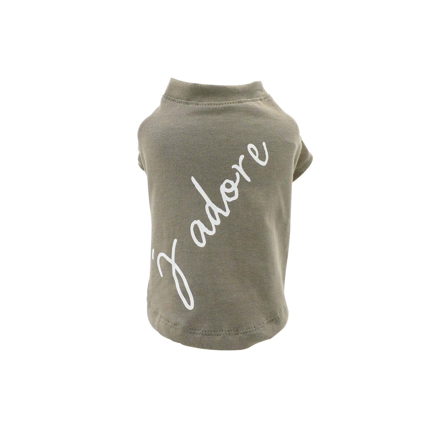 リンクコーデTシャツ 「ADDICTED TO LOVE 」 for Dogs カラーkhaki