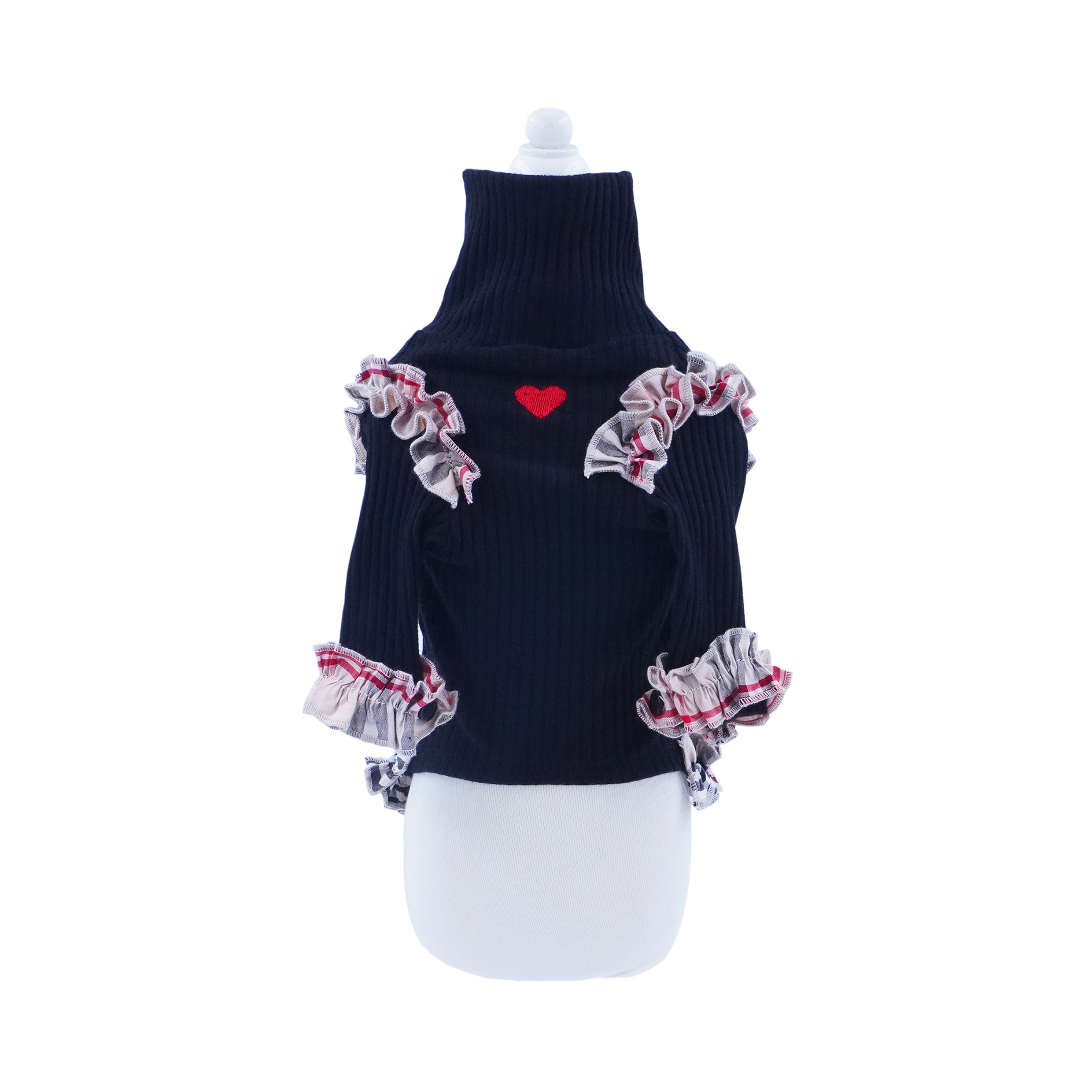 aletta angelique フリル タートルニット Black＆red aletta angelique フリル タートルニット Black＆red aletta angelique